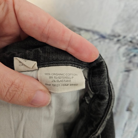 Eileen Fisher Woman Straight Leg Jeans 16W Black Organic Cotton Stretch - Picture 5 of 9